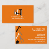 Handyman Zuhause reparieren Saubere moderne, einfa Visitenkarte (Vorne/Hinten)