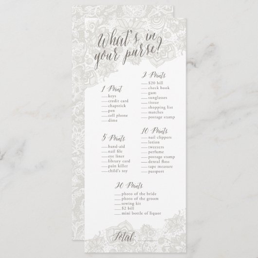 Handyspiel - Brautparty-Spielkarten (Vorne/Hinten)