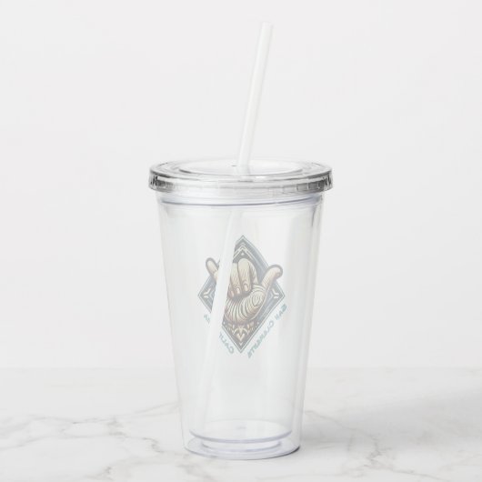 Handzeichen Acryltrinkbecher (Rückseite)