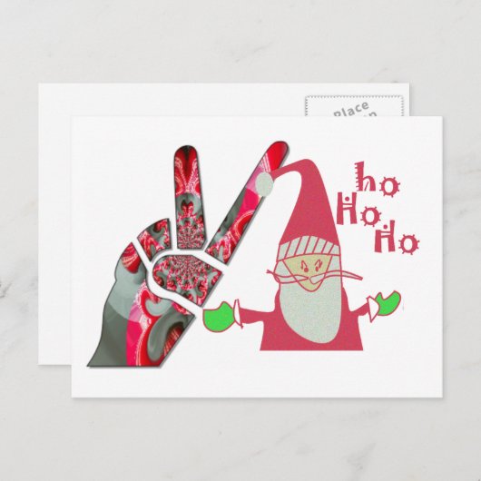 Handzeichen Feiertagspostkarte (Vorne/Hinten)