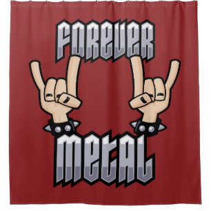 Handzeichen für Forever Metal Heavy Metal Devil Ho Duschvorhang