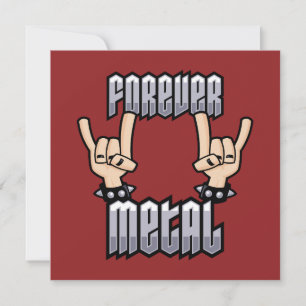 Handzeichen für Forever Metal Heavy Metal Devil Ho Feiertagskarte