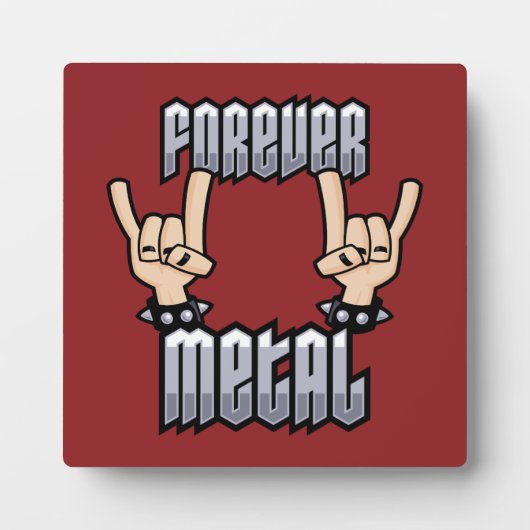 Handzeichen für Forever Metal Heavy Metal Devil Ho Fotoplatte (Vorderseite)