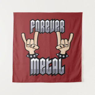Handzeichen für Forever Metal Heavy Metal Devil Ho Wandteppich