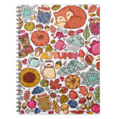 Handzeichen für niedliche Herbstelemente Notizblock (Vorderseite)