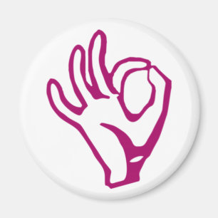 handzeichen hand sign OK Magnet