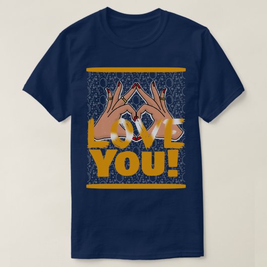 Handzeichen in der Liebe T-Shirt (Design vorne)