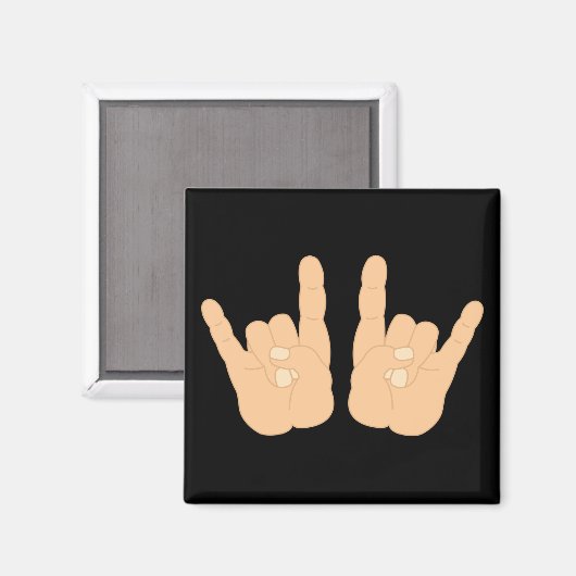 Handzeichen Magnet (Vorderseite/Rückseite)