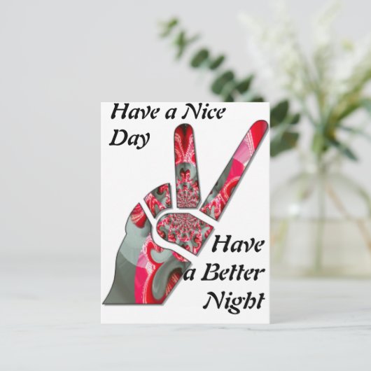 Handzeichen Postkarte (Stehend Vorderseite)