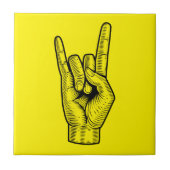 Handzeichen - Retro HandGezeichnet Abbildung auf Fliese (Vorderseite)