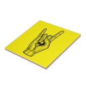 Handzeichen - Retro HandGezeichnet Abbildung auf Fliese (Seite)