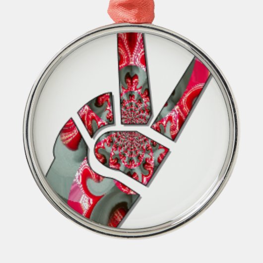 Handzeichen Silbernes Ornament (Vorne)