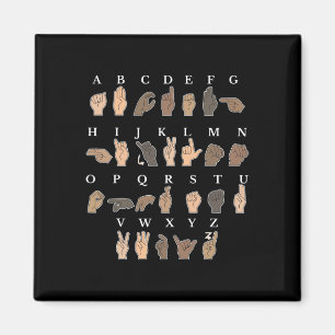 Handzeichen-Sprache ASL Handgesten Gehörlosigkeit Magnet