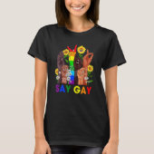 Handzeichen-Sprache sagen Gay Talk LGBt Gay Pride T-Shirt (Vorderseite)