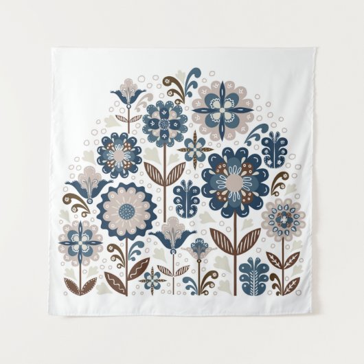 Handzeichn, Blume, Bouquets, Kartenmaterial, Multi Wandteppich (Vorderseite)