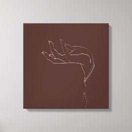 HandZeichn-Designlinie Leinwanddruck