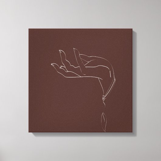 HandZeichn-Designlinie Leinwanddruck (Vorderseite)