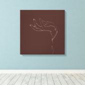HandZeichn-Designlinie Leinwanddruck (Insitu (Holzboden))