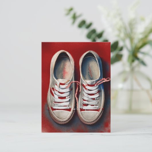 HandZeichn von Funny Shoes Postkarte (Stehend Vorderseite)