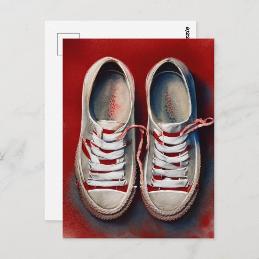 HandZeichn von Funny Shoes Postkarte (Vorne/Hinten)