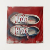 HandZeichn von Funny Shoes Wandteppich (Vorderseite (Horizontal))