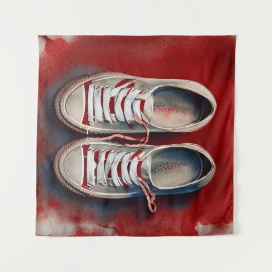 HandZeichn von Funny Shoes Wandteppich (Vorderseite (Horizontal))