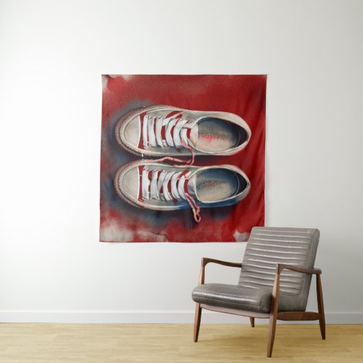 HandZeichn von Funny Shoes Wandteppich (Beispiel (Horizontal))