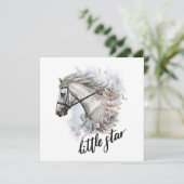 Handzeichnend Pferd mit Pflanze werfen Kissen (Stehend Vorderseite)