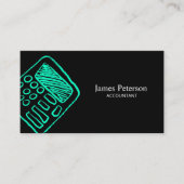 Handzeichnung des Rechner | Schwarz Visitenkarte (Vorderseite)