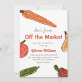Handziehen frisch vom Brautparty des Marktes Einladung (Vorderseite)