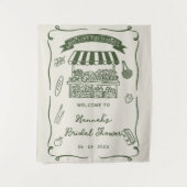 Handziehen frisch vom Brautparty des Marktes Wandteppich (Vorderseite)