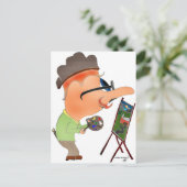 HANDzYMANS - Künstler Postkarte (Stehend Vorderseite)