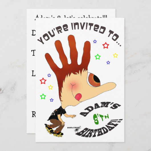 HANDzYMANS-RollerbladerEinladung Einladung (Vorne/Hinten)