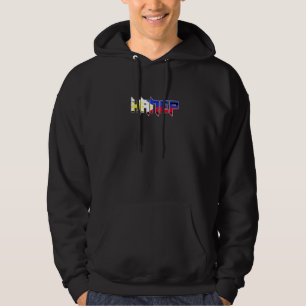 Hanep mit philippinischer Flagge Hintergrund Hoodie