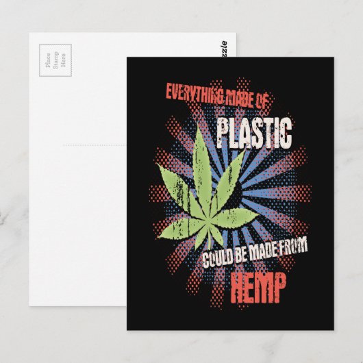 Hanf Kunststoff Postkarte (Vorne/Hinten)