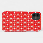 Hanf Leaf Asanoha japan Muster traditionelle rote Case-Mate iPhone Hülle (Rückseite (Horizontal))