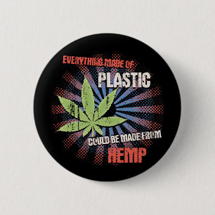 Hanf-Plastik Button