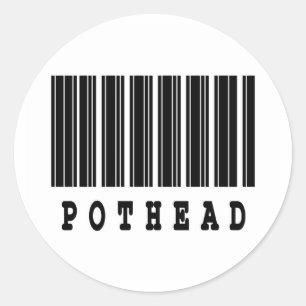 Hanfbar-Code-Design Runder Aufkleber