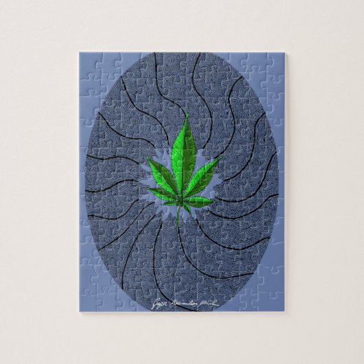 Hanfblatt 13 puzzle (Vertikal)