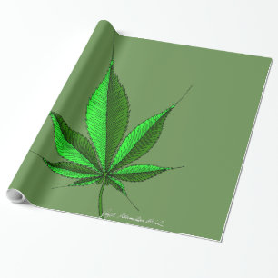 Hanfblatt 14 geschenkpapier