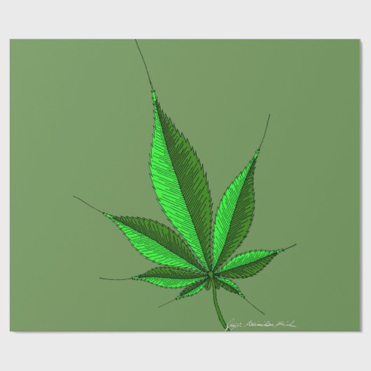 Hanfblatt 14 geschenkpapier (Flach)