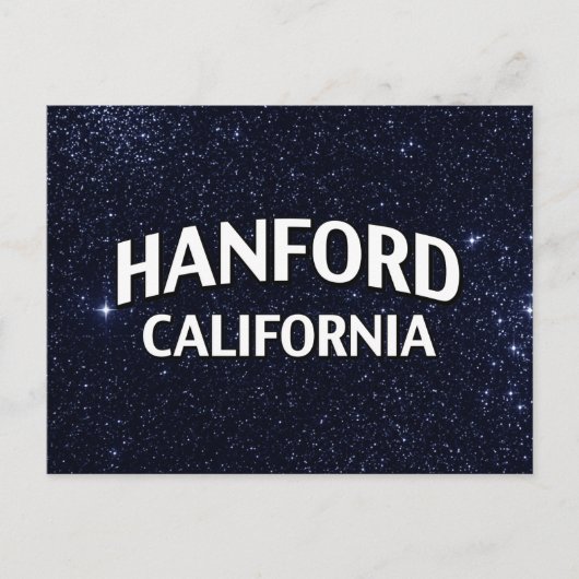 Hanford California Postkarte (Vorderseite)