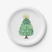 Hang a Shining Star Christmas Pappteller (Vorderseite)