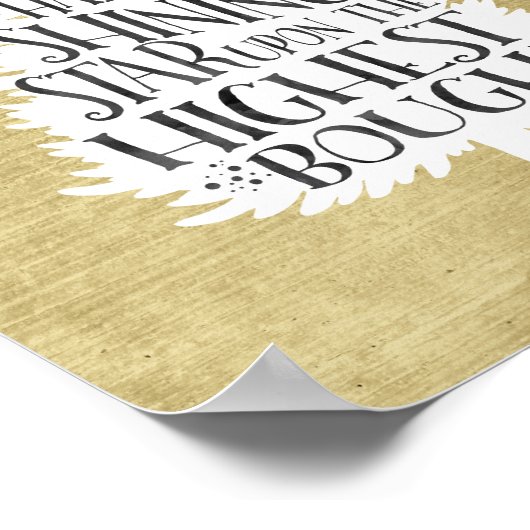 Hang a Shining Star Zitat | Art Print Poster (Ecke)