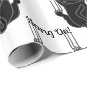 Hang auf Black Cat Thunder_Cove Geschenkpapier (Rolleneckpunkt)