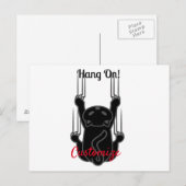 Hang auf Black Cat Thunder_Cove Postkarte (Vorne/Hinten)