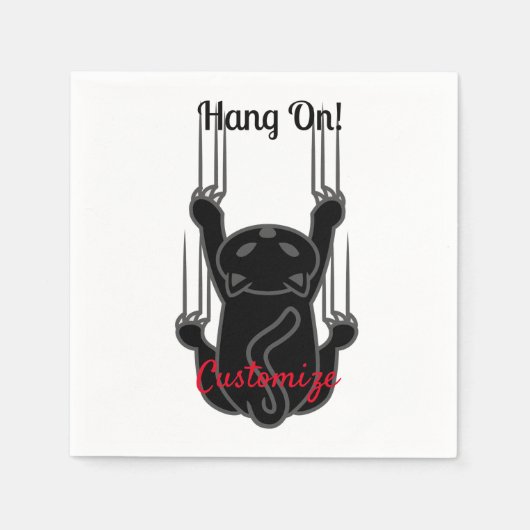 Hang auf Black Cat Thunder_Cove Serviette (Vorderseite)