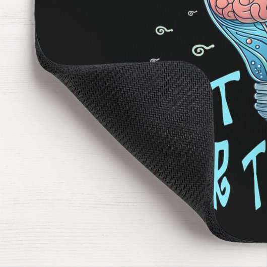 Hang auf Ließ über das Denken, Licht Glühbirne Geh Mousepad (Ecke)