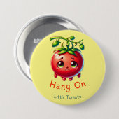 Häng auf Little Tomato T - Shirt, Tomato Lover Ges Button (Vorne & Hinten)