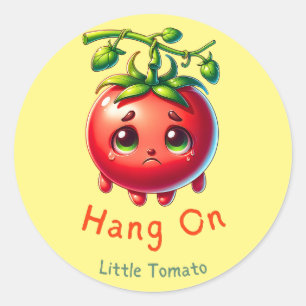 Häng auf Little Tomato T - Shirt, Tomato Lover Ges Runder Aufkleber